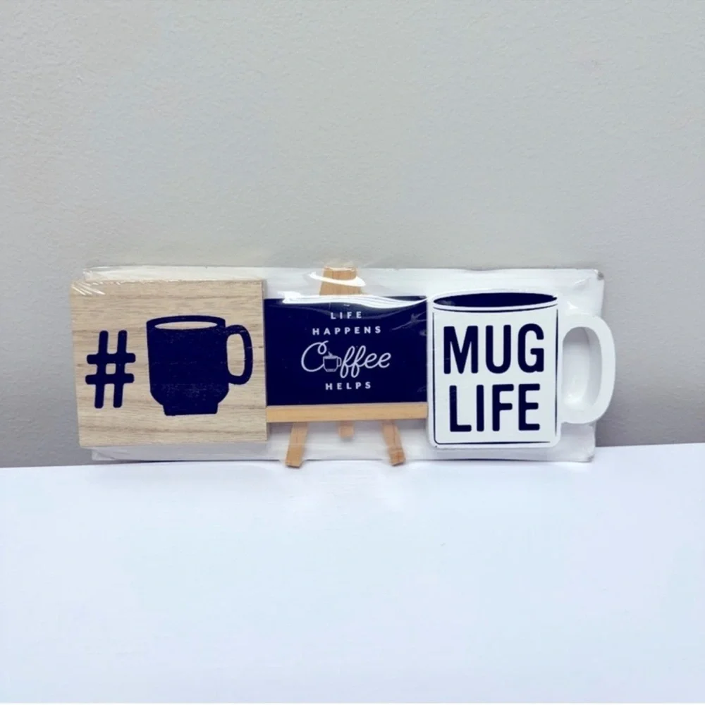 3 for $15 SALE New Target Coffee Bar Tiered Tray Mini Coffee Signs Set of 3
